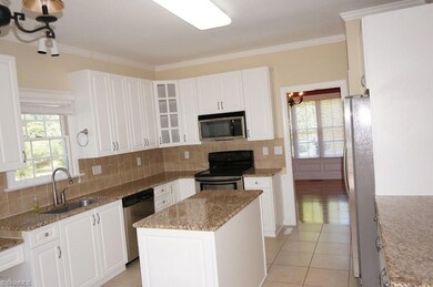 Spacious kitchen with island.