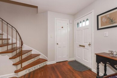Foyer entrance featuring hardwood floors