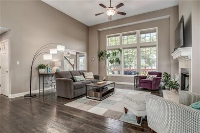 Formal living room with fireplace