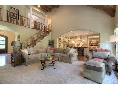 Family Room with Rough Sawn Pine Covered Vaulted C