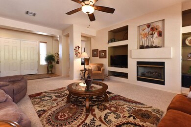 Great room with gas fireplace.