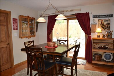 Breakfast nook with easy access to the rear patio.