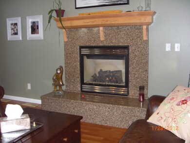 Marble faced gas fireplace
