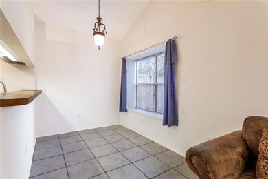 Dining Room with Double sided window over looking