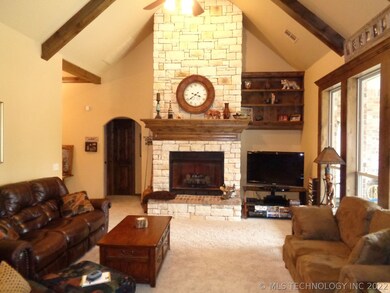 Beautiful Fireplace With Tall Vaulted Ceilings