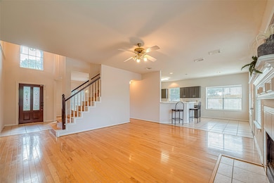 Living room open to kitchen