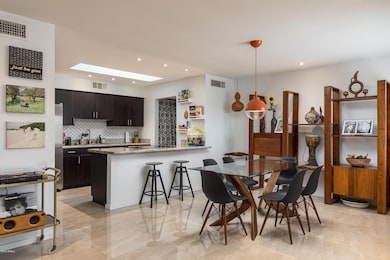 Kitchen is open to dining room