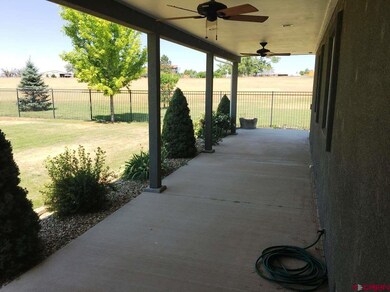 Covered porch with fans