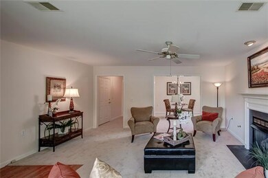 A view of the other side of the Living room as it leads to Dining room. 