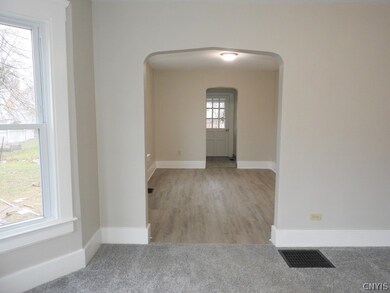 living room into dining room