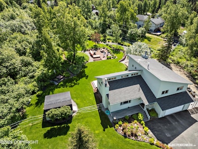 Aerial overview of property