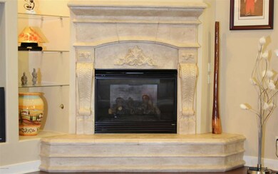 Cantera Stone Fireplace