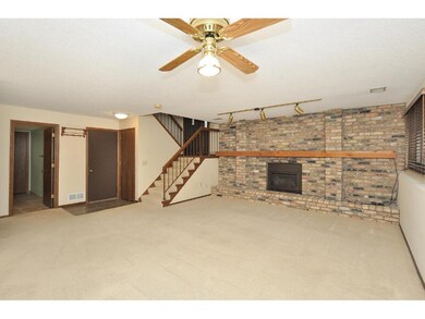 Spacious lower level family room