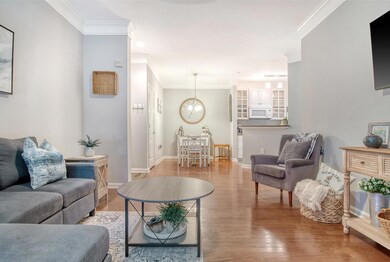 Open living to dining area
