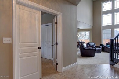 Travertine tile entry