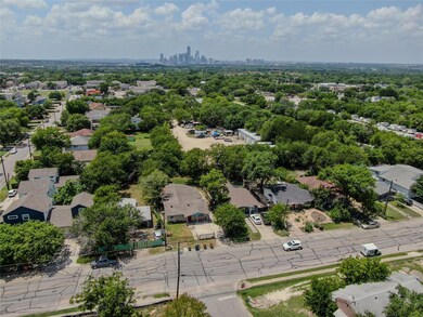 Aerial perspective of suburban area featuring a t