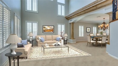 Virtually staged front room, off the front door. G