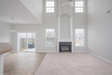 Living room with gas fireplace