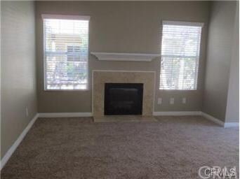 Living room with fireplace