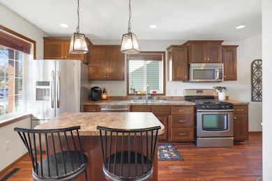 Plenty of natural light comes into the kitchen.