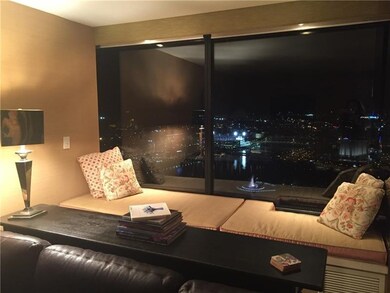 Window seat overlooking Point State Park.