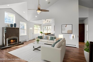 living room-staged virtually