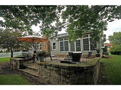 Exterior Back Custom Stone Patio in Back Yard - Th