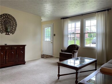 Bright living room with NEW windows and newer carp