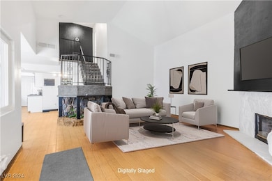 Digitally staged Living Room area