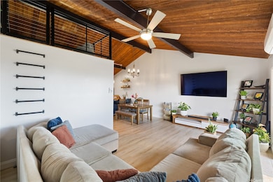 Living Room and steps to an awesome loft