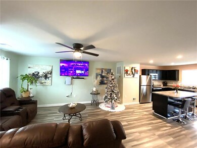 Beautiful luxury vinyl flooring was added to the k