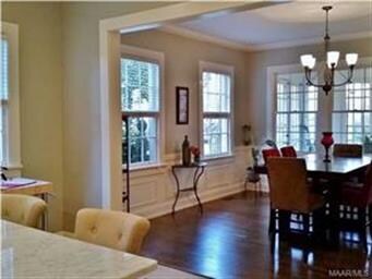 Dining room opens up to eat-in kitchen