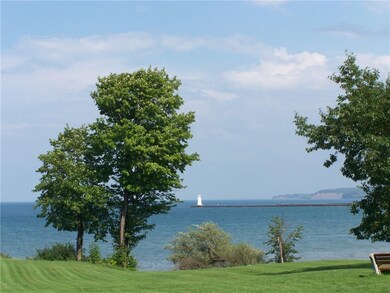 View of Lake Ontario,  Lighthouse & Pier from the 