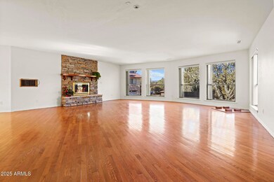 Great Room with Stone Fireplace