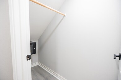 Downstairs closet.