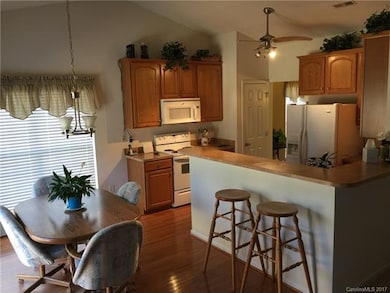 From the adjoining Great Room, a view of the kitch