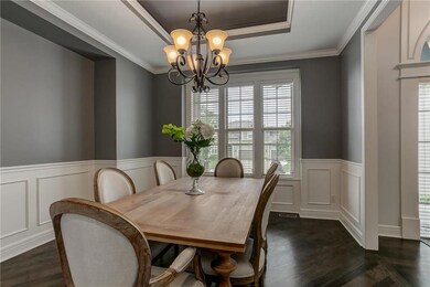 To the right of the foyer is the sophisticated for