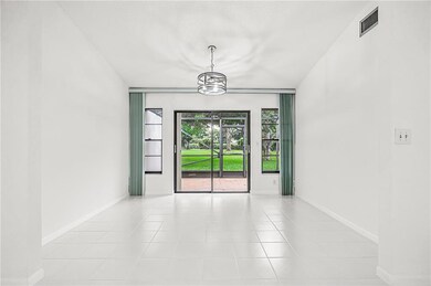 Dining area and living room