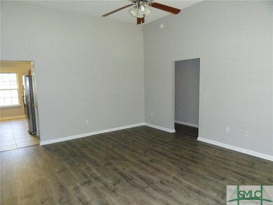 View from living room back towards the kitchen and