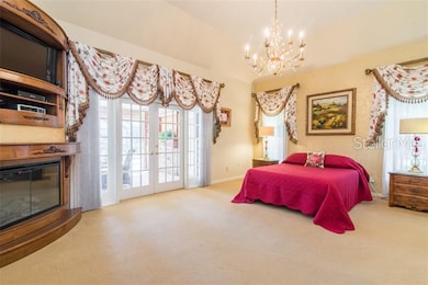Huge master suite with electric fireplace and buil
