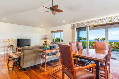 Inviting living room, with interior dining option.