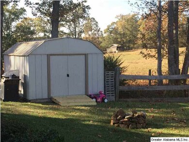 Extra storage building in the back yard for lawn e