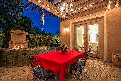 Courtyard fireplace area