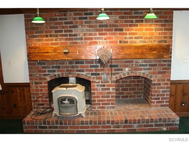 Beautiful brick hearth fireplace