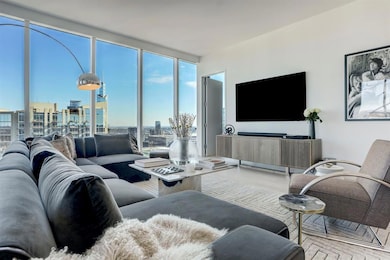 Living room featuring expansive windows