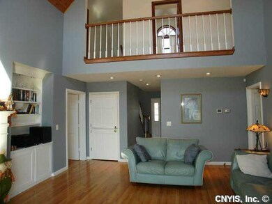 Living Room upstairs landing overlooking river