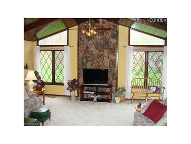 Right off the dining area is this large great room