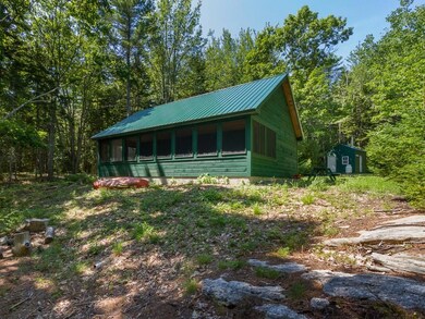 Storage building with porch