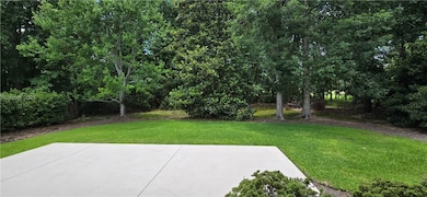 Back patio and yard