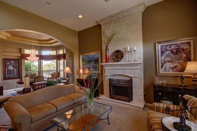 Classic stone fireplace